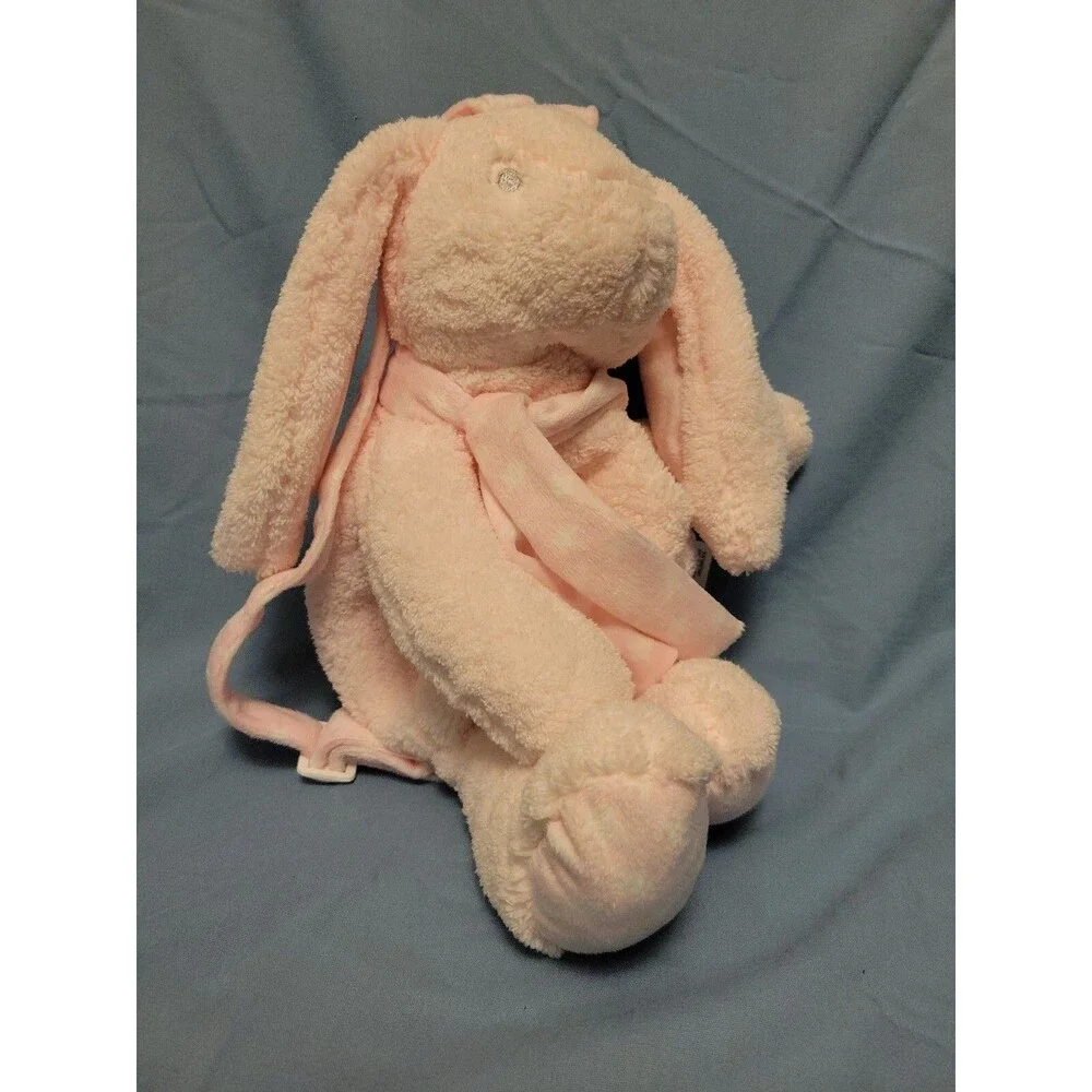 PJ Pal Pink Bunny Plush Toddler Zippered Storage Backpack - Stephan Baby